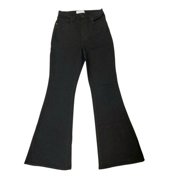Abercrombie & Fitch Jeans Womens 28 Black The Flare Ultra High Rise Curve Love - Picture 1 of 12